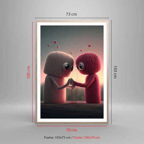 Poster in light oak frame - Everyone Is Allowed to Love - 70x100 cm