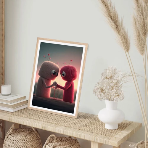 Poster in light oak frame - Everyone Is Allowed to Love - 70x100 cm