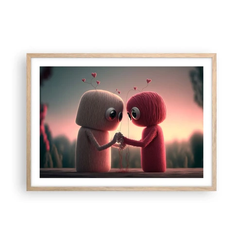Poster in light oak frame - Everyone Is Allowed to Love - 70x50 cm