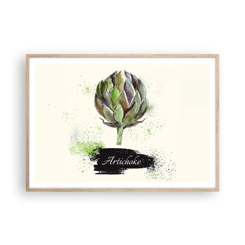 Poster in light oak frame - Eviva Vegetables! - 100x70 cm