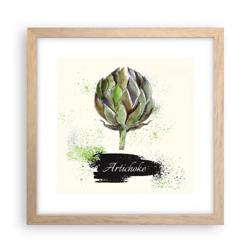 Poster in light oak frame - Eviva Vegetables! - 30x30 cm