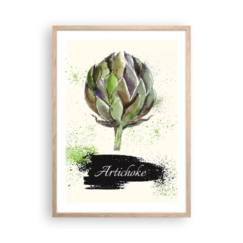 Poster in light oak frame - Eviva Vegetables! - 50x70 cm