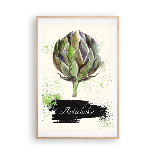 Poster in light oak frame - Eviva Vegetables! - 61x91 cm