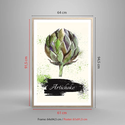 Poster in light oak frame - Eviva Vegetables! - 61x91 cm