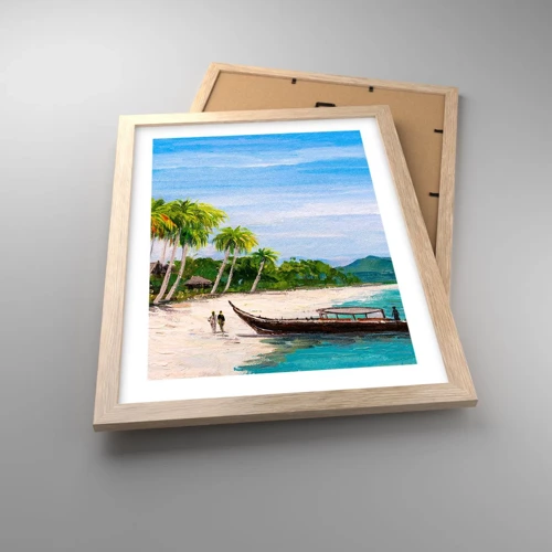 Poster in light oak frame - Exotic Dream - 30x40 cm