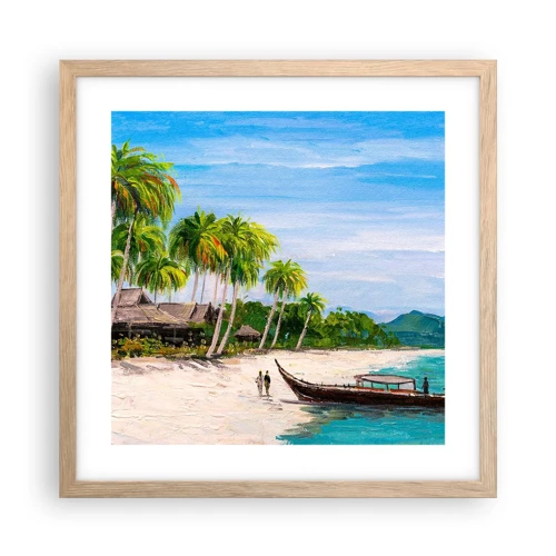 Poster in light oak frame - Exotic Dream - 40x40 cm