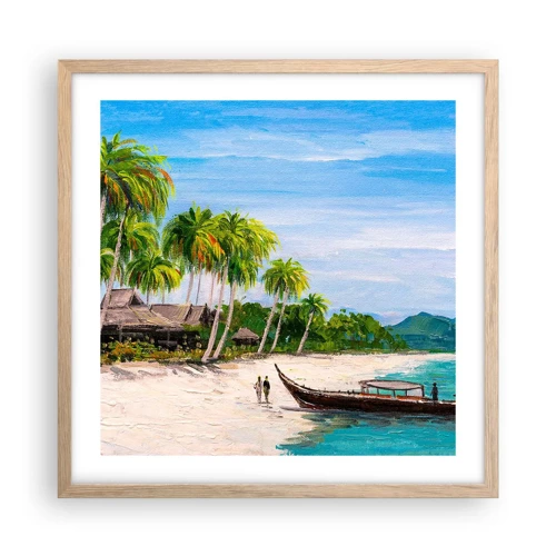 Poster in light oak frame - Exotic Dream - 50x50 cm