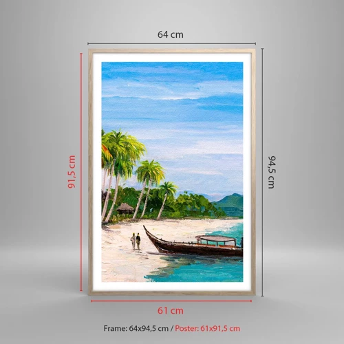 Poster in light oak frame - Exotic Dream - 61x91 cm