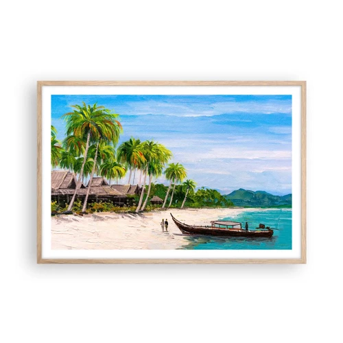 Poster in light oak frame - Exotic Dream - 91x61 cm