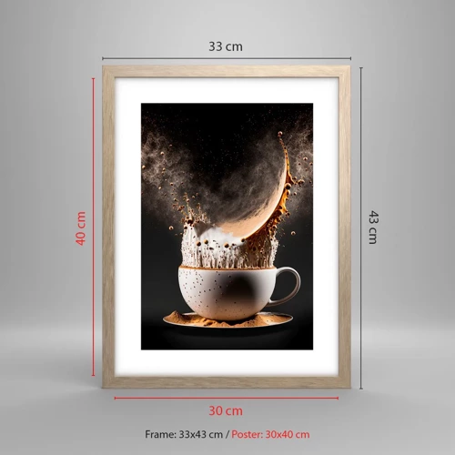 Poster in light oak frame - Explosion of Flavour - 30x40 cm