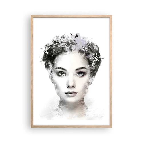 Poster in light oak frame - Extremely Stylish Portrait - 50x70 cm