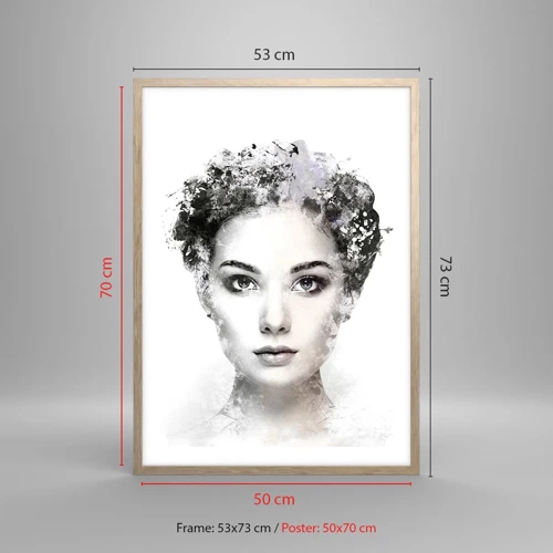 Poster in light oak frame - Extremely Stylish Portrait - 50x70 cm