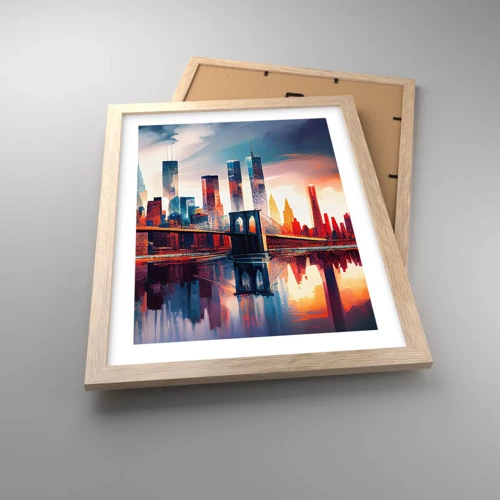 Poster in light oak frame - Fabulous New York - 30x40 cm