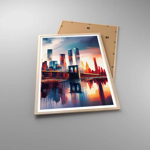 Poster in light oak frame - Fabulous New York - 61x91 cm