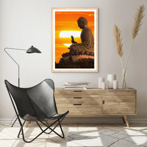 Poster in light oak frame - Facing the World - 30x40 cm