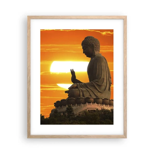 Poster in light oak frame - Facing the World - 40x50 cm