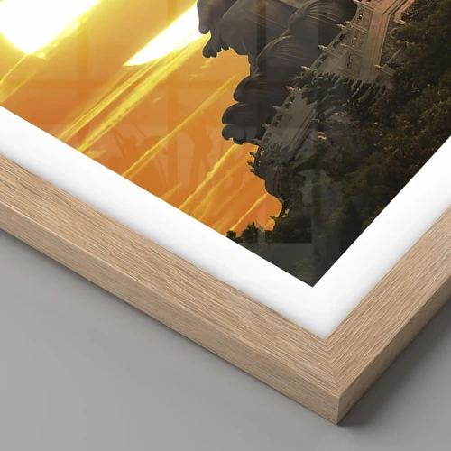 Poster in light oak frame - Facing the World - 40x50 cm