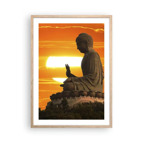 Poster in light oak frame - Facing the World - 50x70 cm