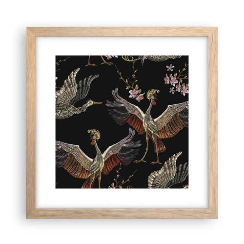 Poster in light oak frame - Fairy Tale Bird - 30x30 cm