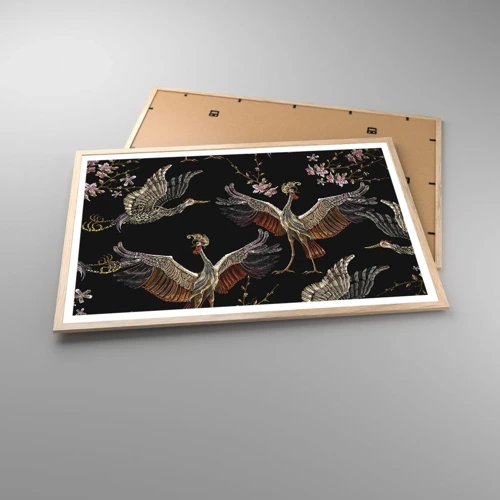 Poster in light oak frame - Fairy Tale Bird - 91x61 cm