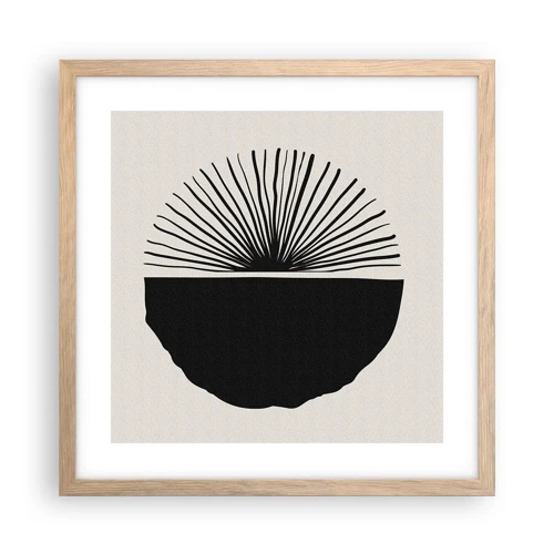 Poster in light oak frame - Fan of Possibilities - 40x40 cm