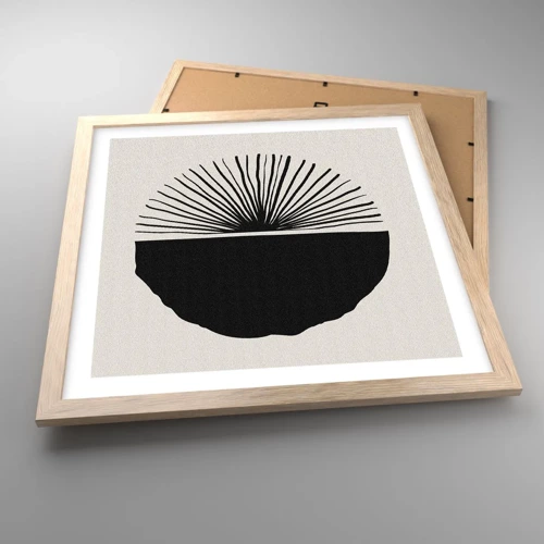 Poster in light oak frame - Fan of Possibilities - 40x40 cm