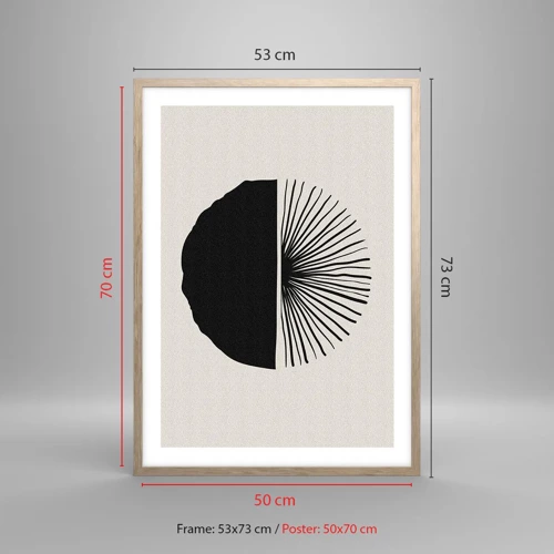 Poster in light oak frame - Fan of Possibilities - 50x70 cm