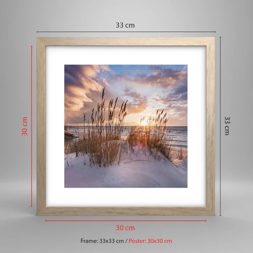 Poster in light oak frame - Farewell to the Sun and Wind - 30x30 cm