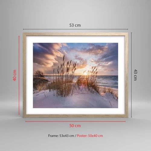 Poster in light oak frame - Farewell to the Sun and Wind - 50x40 cm