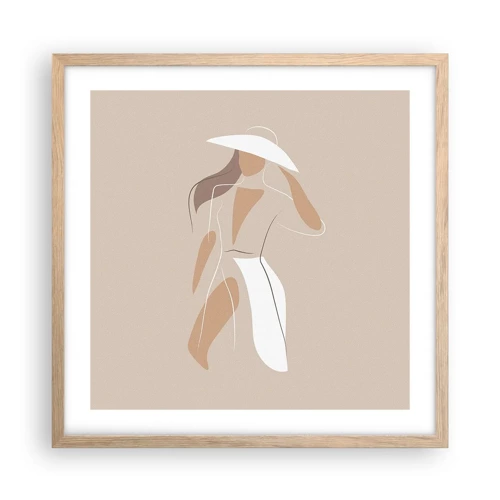 Poster in light oak frame - Fashion Is Fun - 50x50 cm