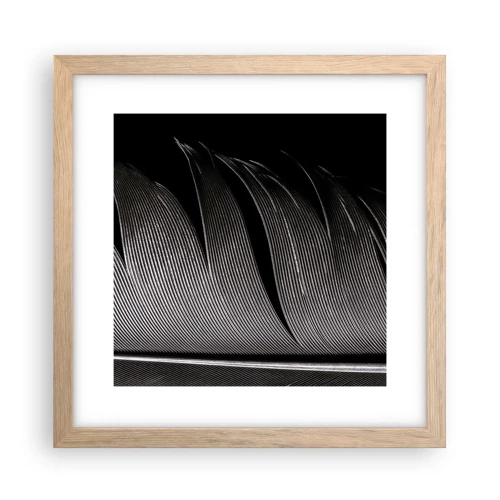 Poster in light oak frame - Feather - Wonderful Constract - 30x30 cm