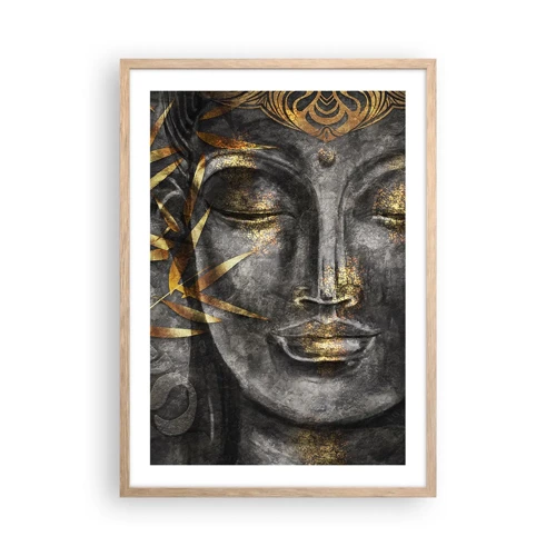 Poster in light oak frame - Feel the Peace - 50x70 cm