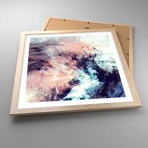 Poster in light oak frame - Feel the Wind - 40x40 cm