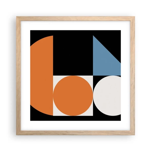 Poster in light oak frame - Figure System - 40x40 cm