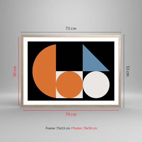 Poster in light oak frame - Figure System - 70x50 cm