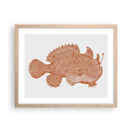 Poster in light oak frame - Fish after All - 50x40 cm