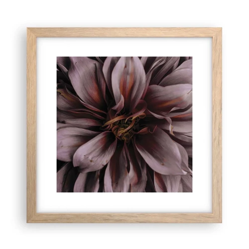 Poster in light oak frame - Flowery Heart - 30x30 cm