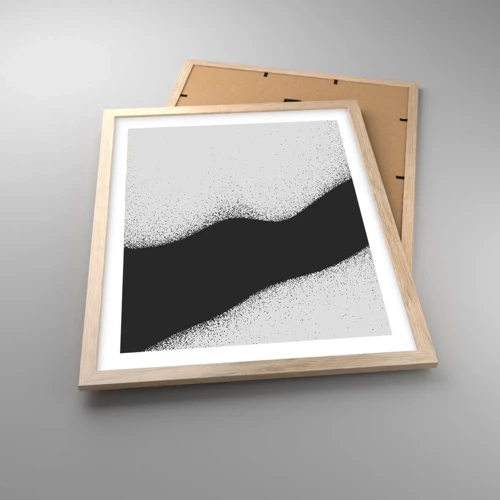 Poster in light oak frame - Fluid Balance - 40x50 cm