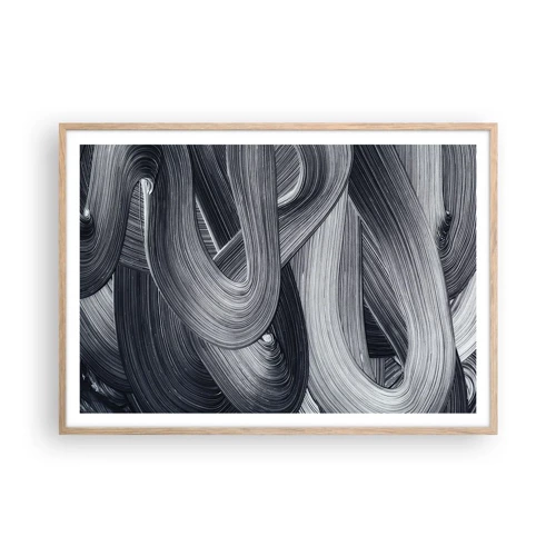 Poster in light oak frame - Fluidity of Reality - 100x70 cm