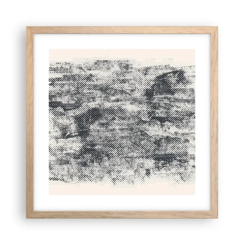 Poster in light oak frame - Foggy Composition - 40x40 cm