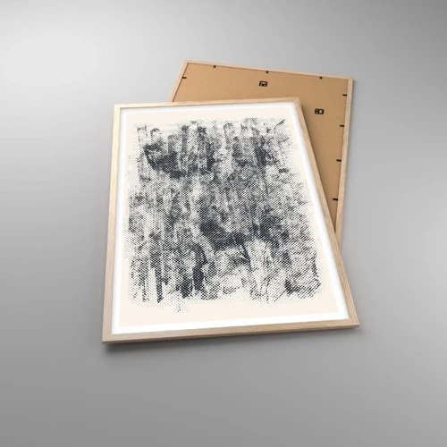 Poster in light oak frame - Foggy Composition - 61x91 cm
