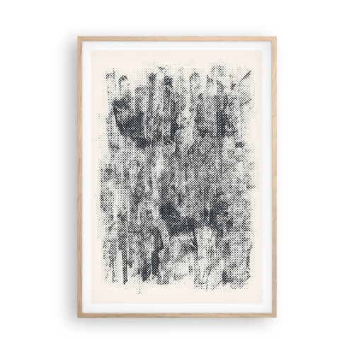 Poster in light oak frame - Foggy Composition - 70x100 cm