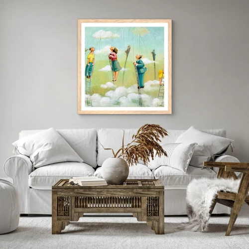 Poster in light oak frame - Following the Dream - 30x30 cm