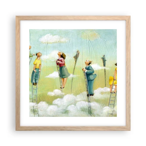 Poster in light oak frame - Following the Dream - 40x40 cm