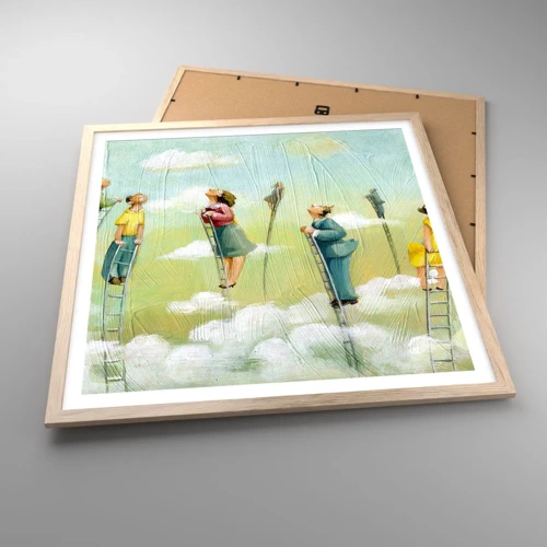 Poster in light oak frame - Following the Dream - 60x60 cm