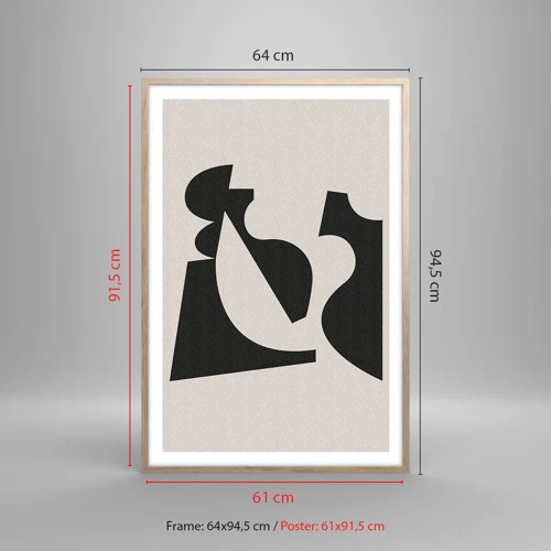 Poster in light oak frame - For Self-construction - 61x91 cm