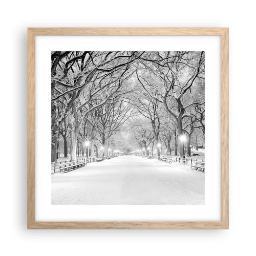 Poster in light oak frame - Four Seasons: Winter - 40x40 cm
