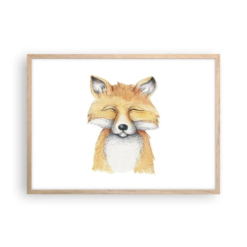 Poster in light oak frame - Fox Moods - 70x50 cm