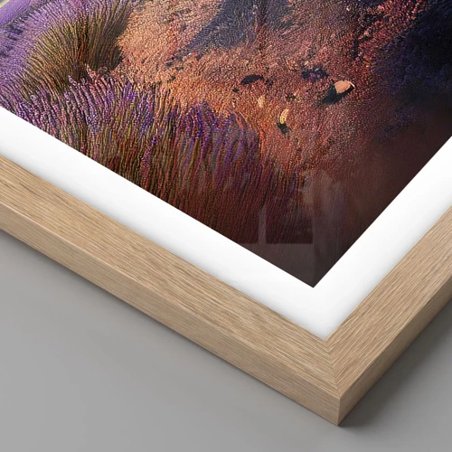 Poster in light oak frame - Fragrant Fields - 100x70 cm