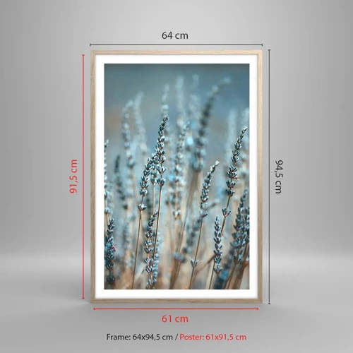 Poster in light oak frame - Fragrant Grass - 61x91 cm